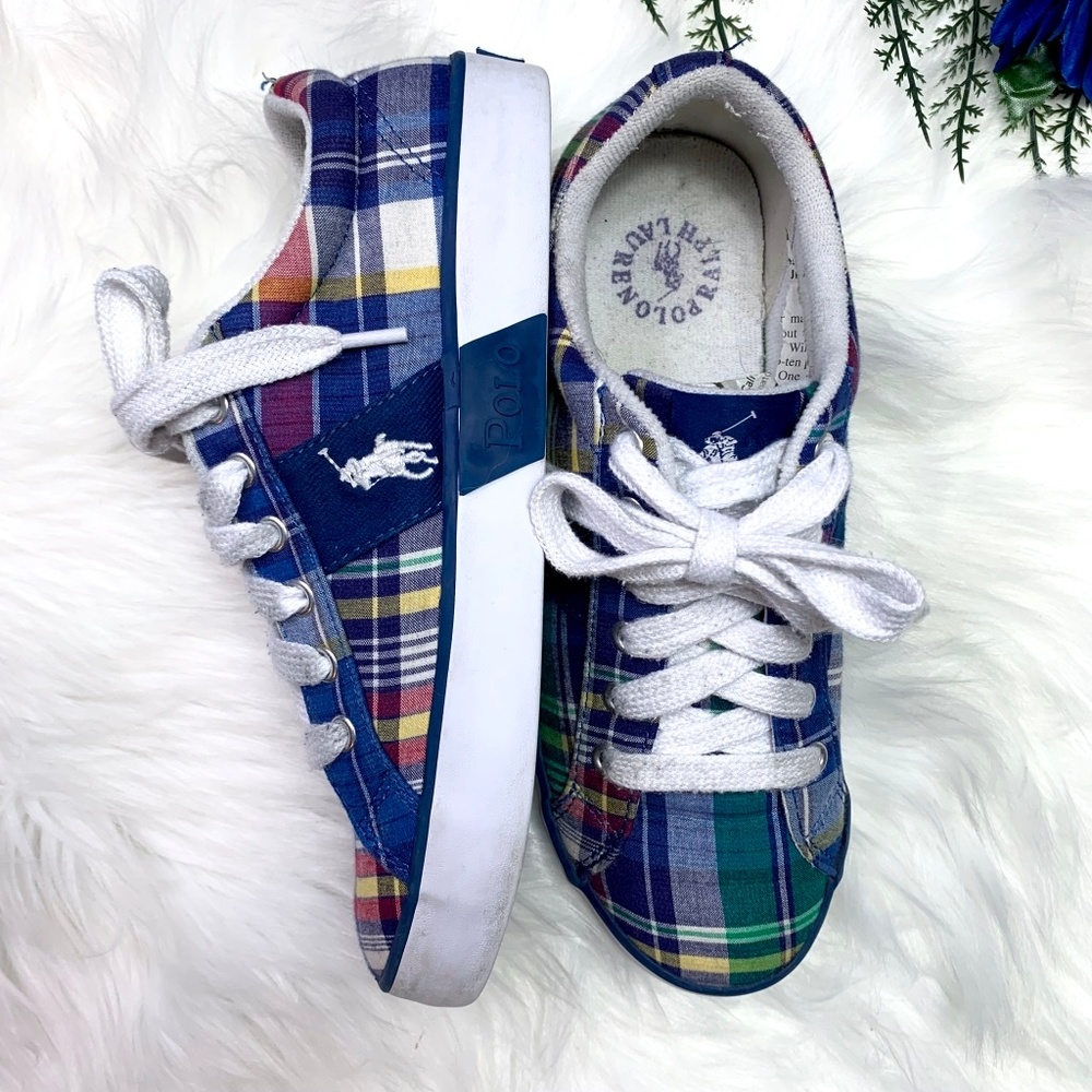 🚫SOLD! |•POLO RALPH LAUREN•|Plaid Fashion Sneaker - Picture 1 of 8